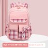 Pink with blue check - small size