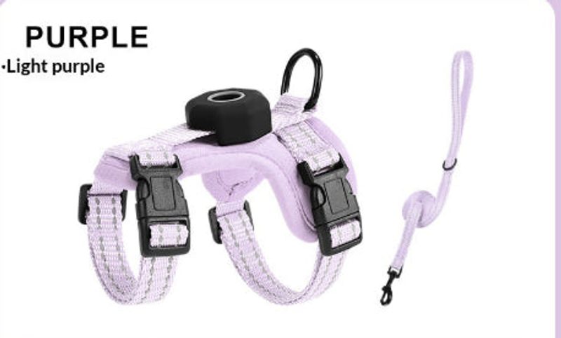 Escape-proof cat harness and lead, reflective strips