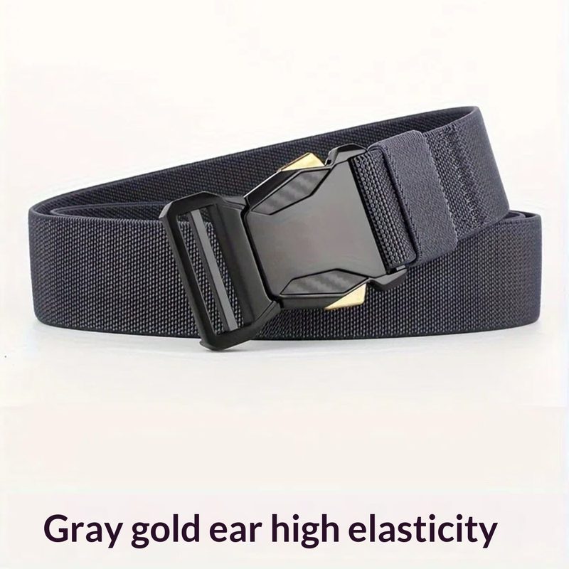Ceinture homme en toile — boucle à cliquet, longueur ajustable