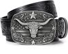 Antique silver black, bull’s head - 110 cm