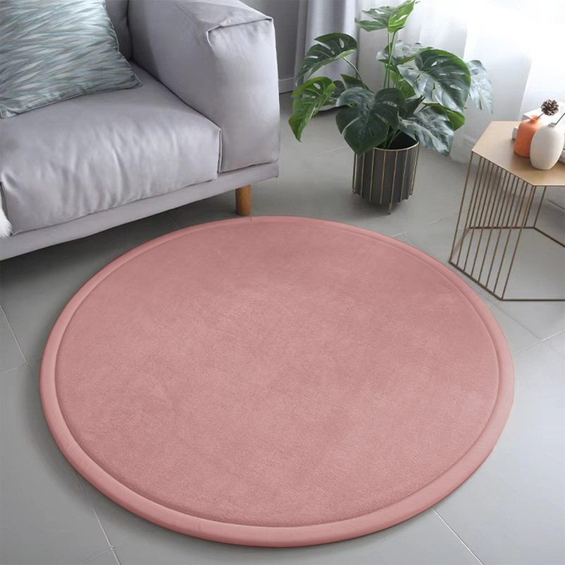 Tapis rond épais au toucher velours — Ø 80 cm