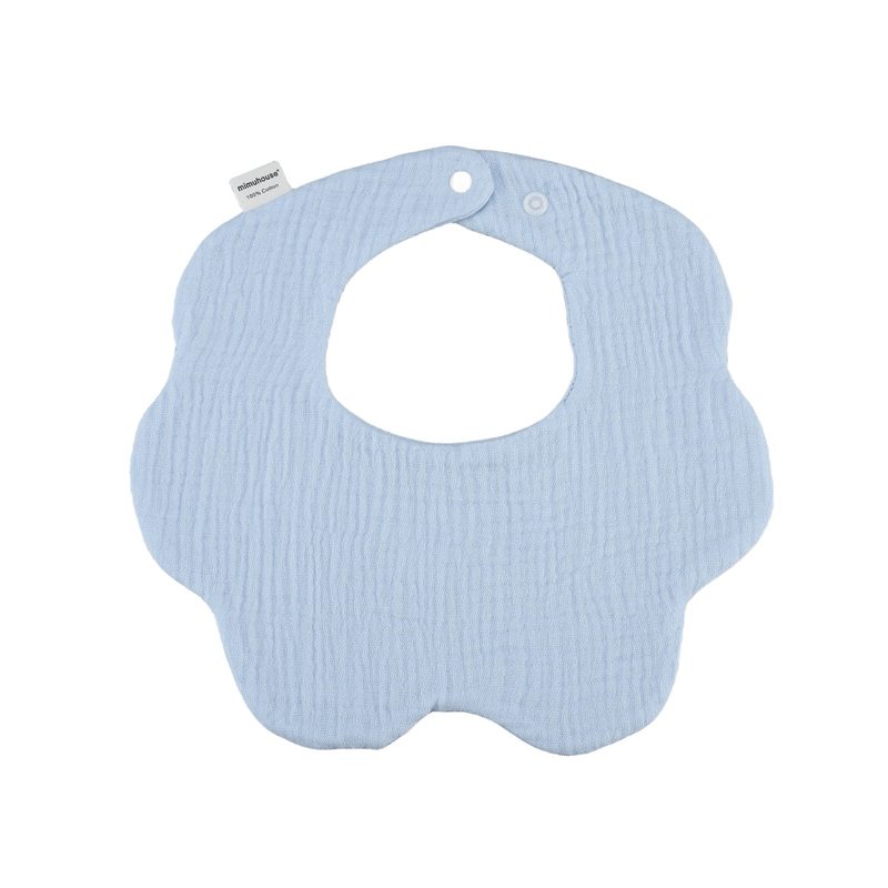 Bavoir pétale en gaze de coton à pressions