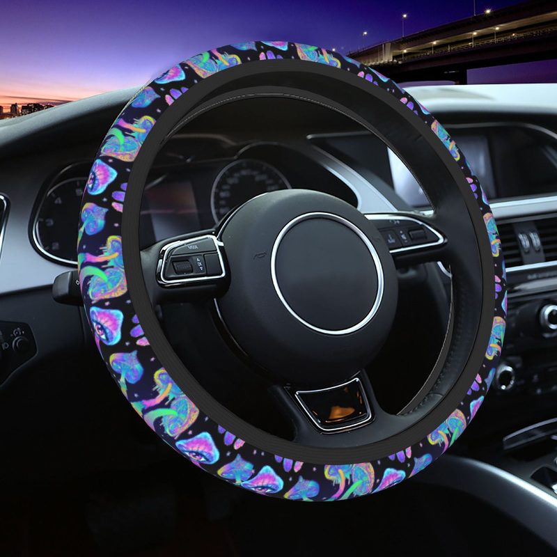 Printed steering wheel cover — 38 cm — colour