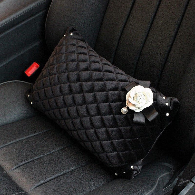 Funda acolchada para cinturón de seguridad con flor de camelia