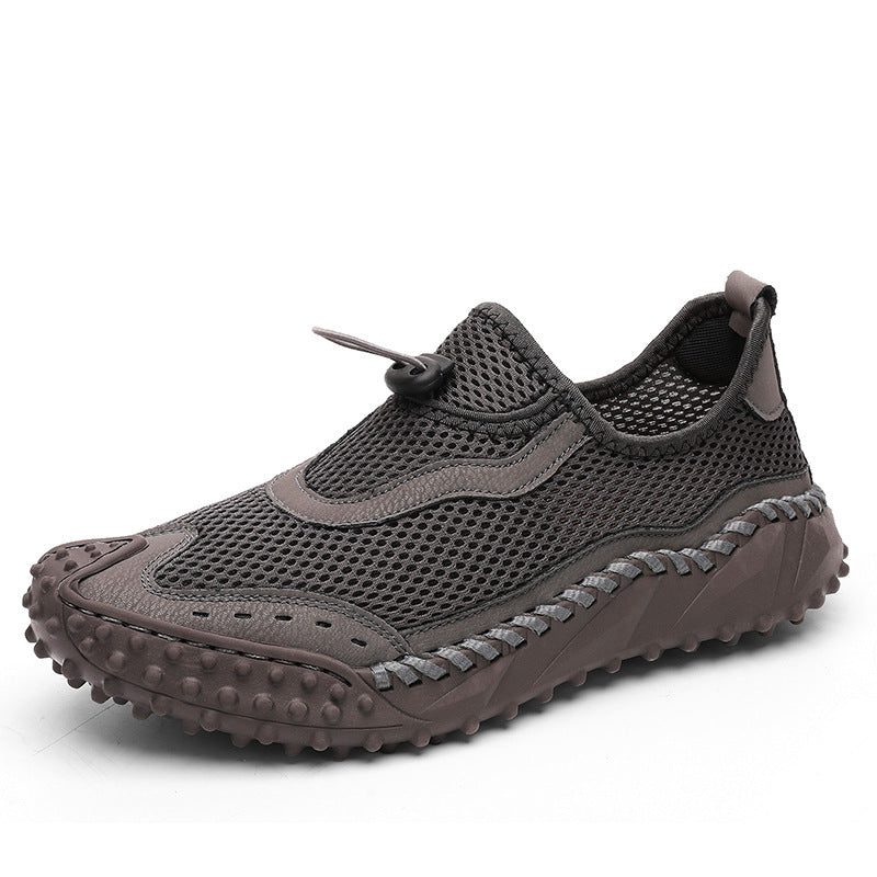 Sapatos de homem em mesh respirável — de calçar, sola dentada