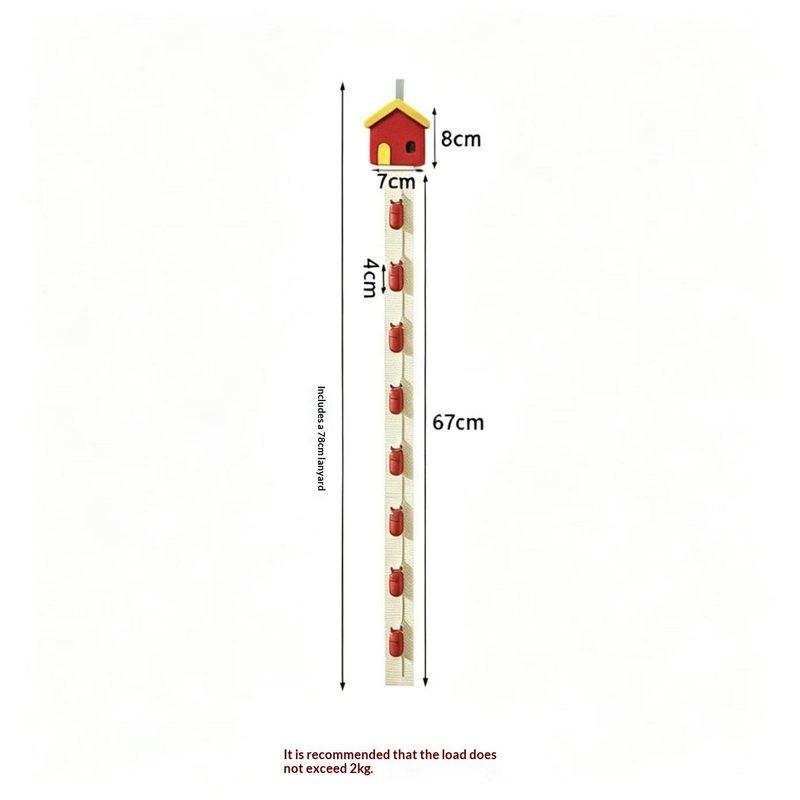 Wall-hanging clip strip for caps and hats