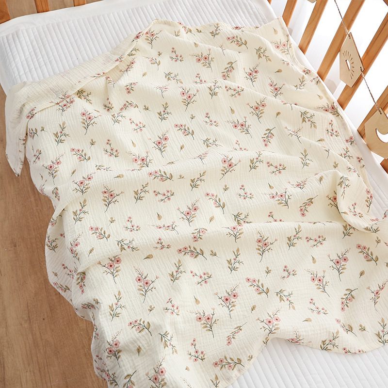 Couverture bébé en double gaze de coton — 97 × 102 cm
