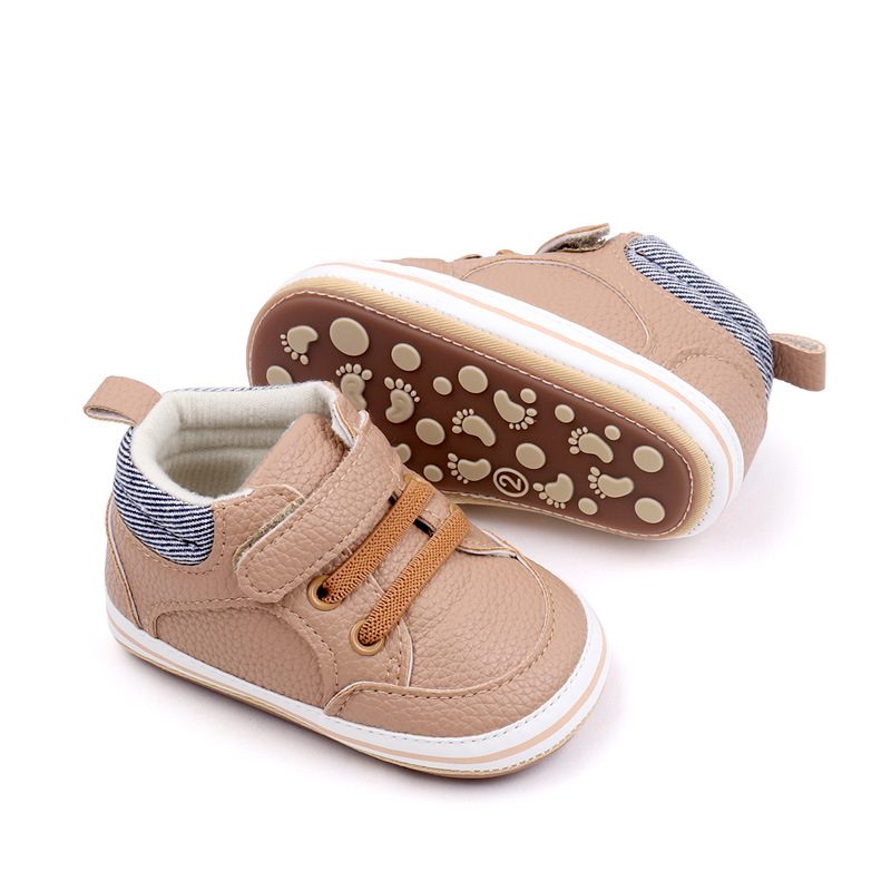 Baskets montantes bébé à scratch — semelle souple