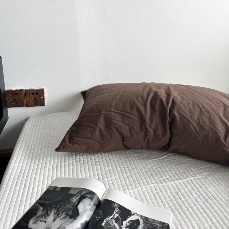 Federe in cotone lavato — vendute in coppia, 48 × 74 cm — colori