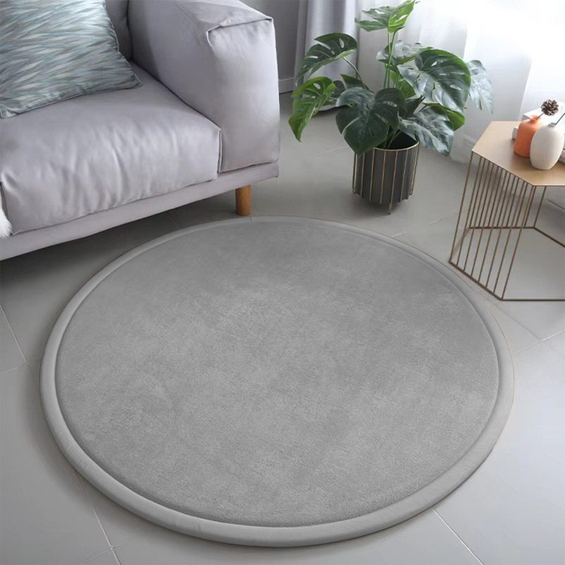 Tapis rond épais au toucher velours — Ø 80 cm