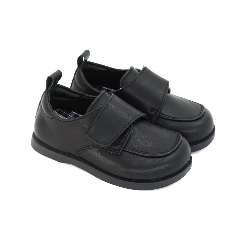Chaussures de ville enfant effet cuir — patte à scratch