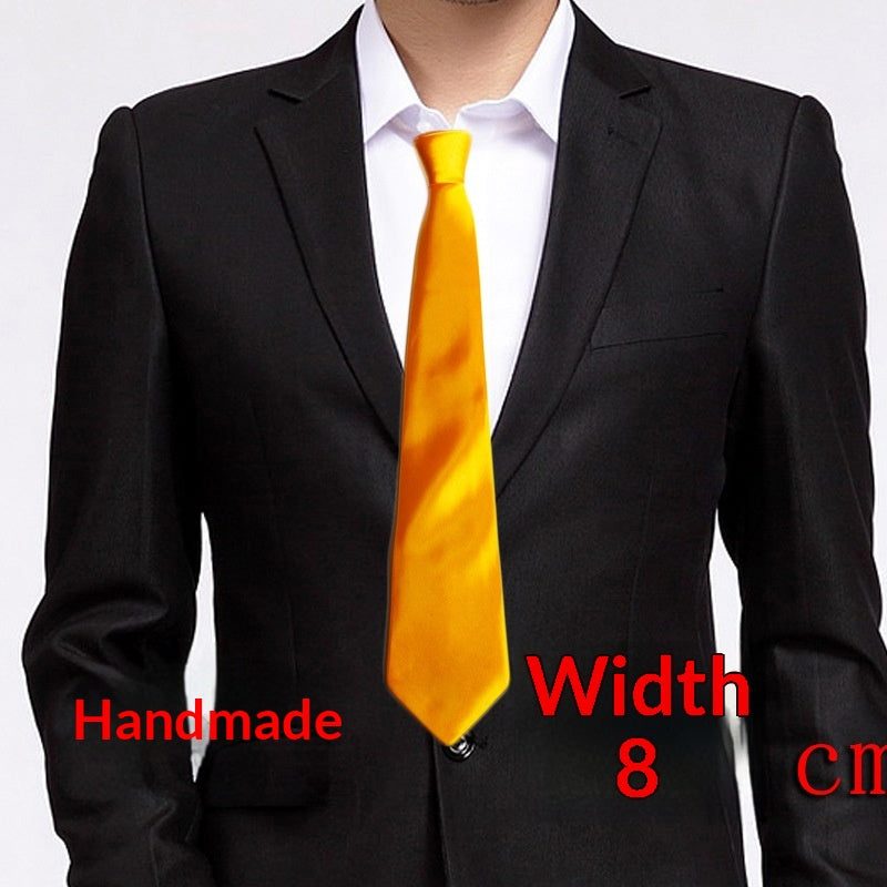 Cravate homme 8 cm — nouage main, coloris unis — coloris