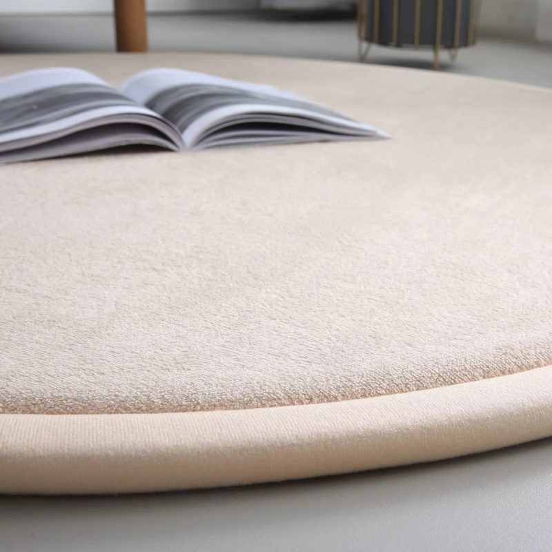 Tapis rond épais au toucher velours — Ø 80 cm