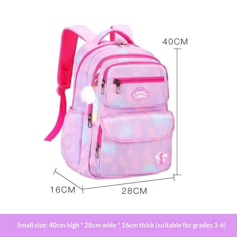 Schulrucksack mit Pastell-Farbverlauf — kleines oder großes Format