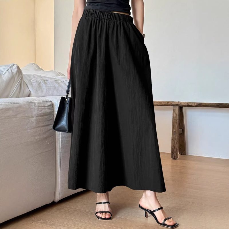 Pantaloni gonna molto larghi con vita elastica — caduta fluida